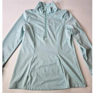 Z By Zella 1/2 Zip Pullover Sweatshirt Long Sleeve Athletic Women's Medium Blue